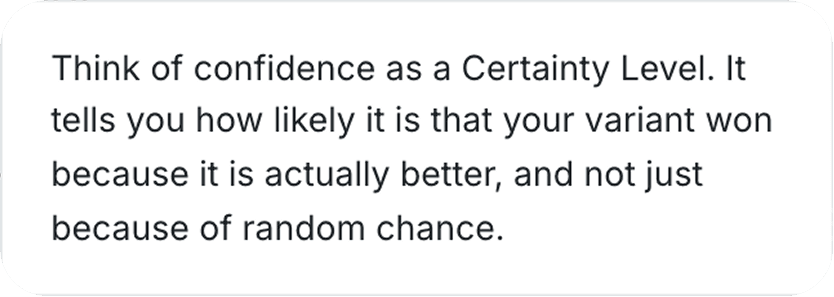 Plain-language explanation of confidence level